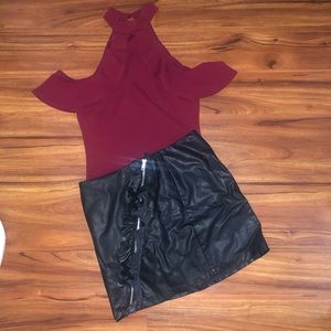 Burgundy bodysuit | Charlotte Russe